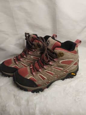 Merrell Boulder Blush Moab 2 Mid Waterproof Hiking Trail Shoes 6.5